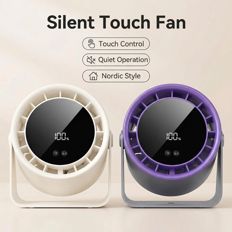 Model S15 Stylish Desk Fan, OEM/ODM Supported, Digital Display, for Office & Home