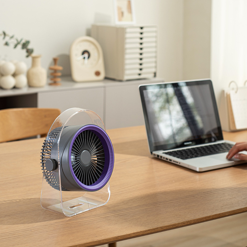 Model HX-F316A Stylish Desk Fan Supplier, Bulk Orders Supported, with Transparent Frame