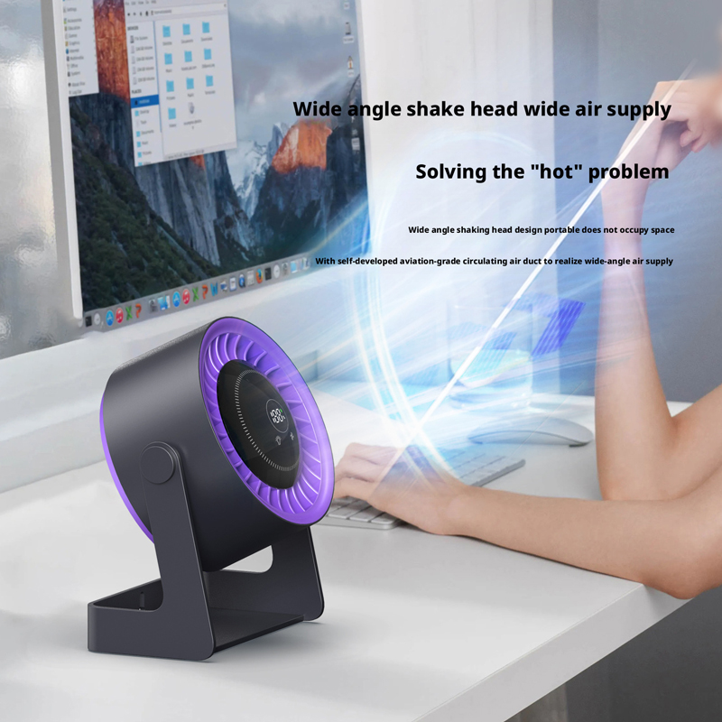 Model HX-F366B High-Capacity Desk Fan, OEM/ODM Supported, with Adjustable Stand