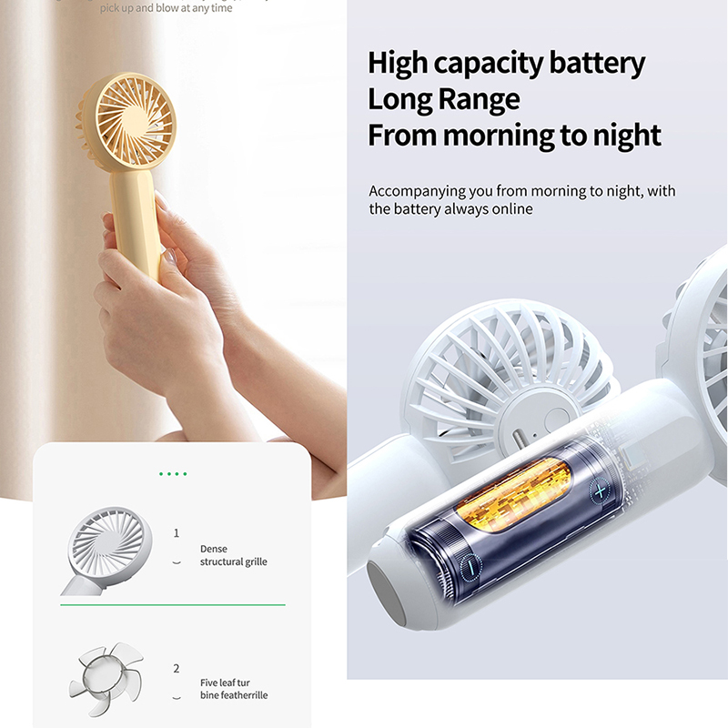 Model 137 Ultra-Lightweight Handheld Fan Supplier, Breeze Accompanying Design, Bulk Orders Supported
