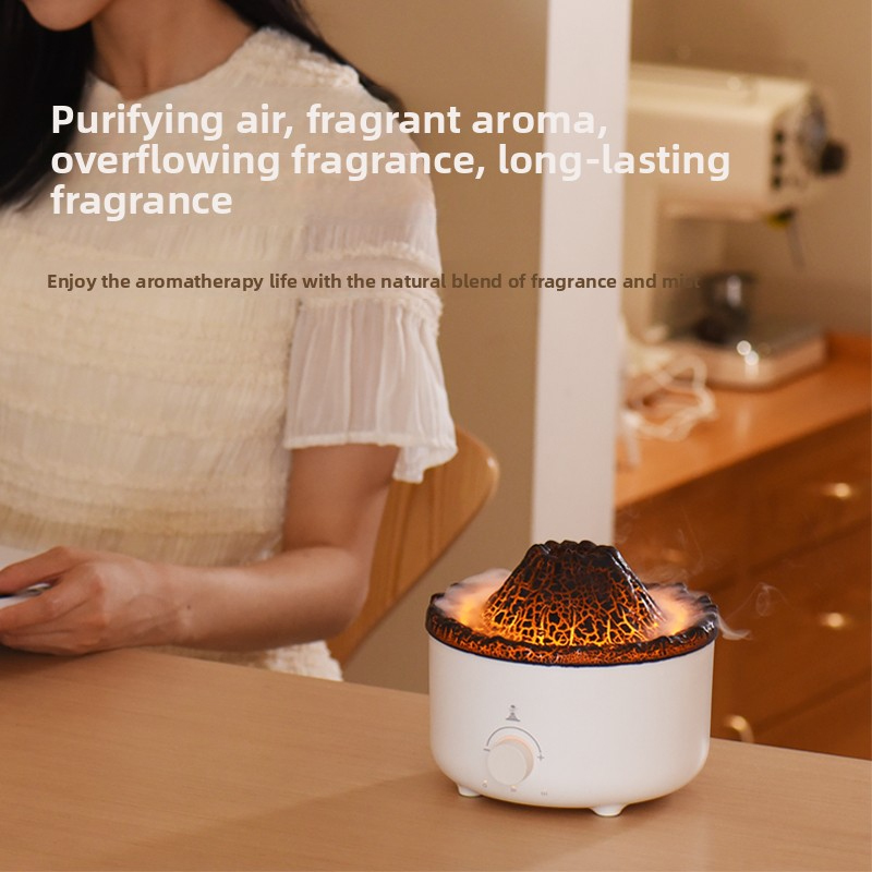 V21B Volcano Aroma Diffuser Manufacturer, 560ml Humidifier with Ultra-Realistic Lava Effect