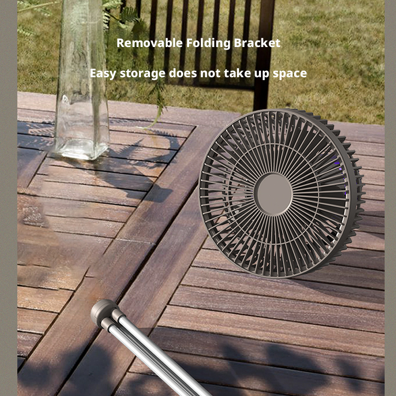 Model 871C Grey Camping Fan, OEM/ODM Supported, with Mosquito Repellent