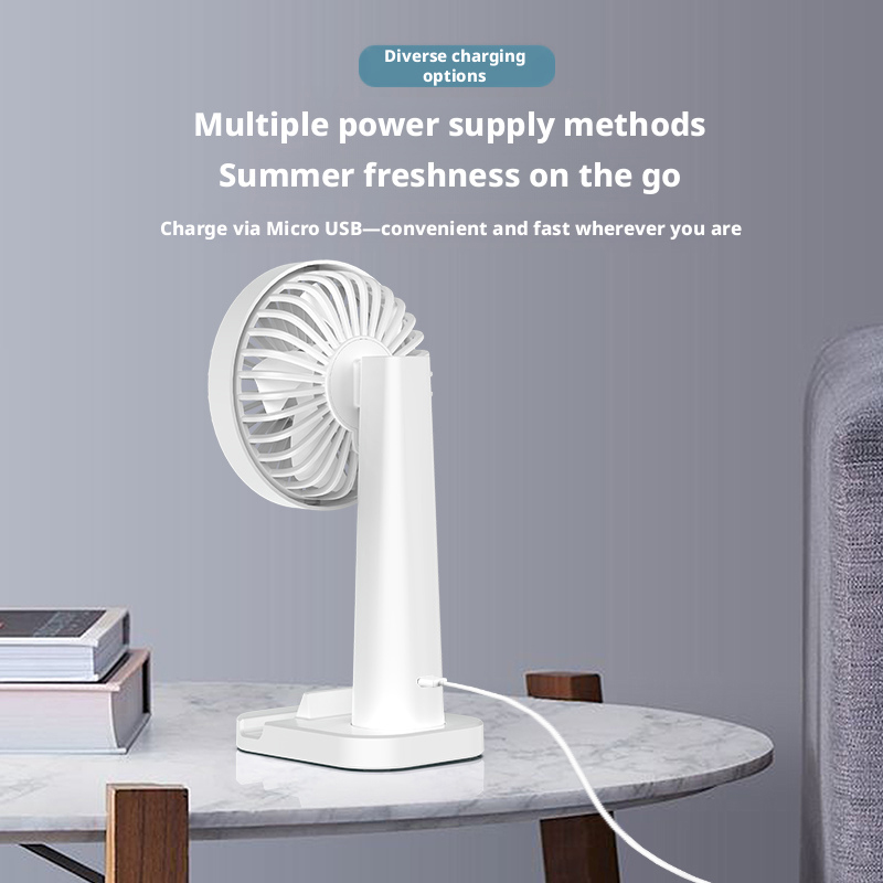Model 801 Desktop-Compatible Handheld Fan Supplier, Pastel Color Options, Bulk Orders Supported