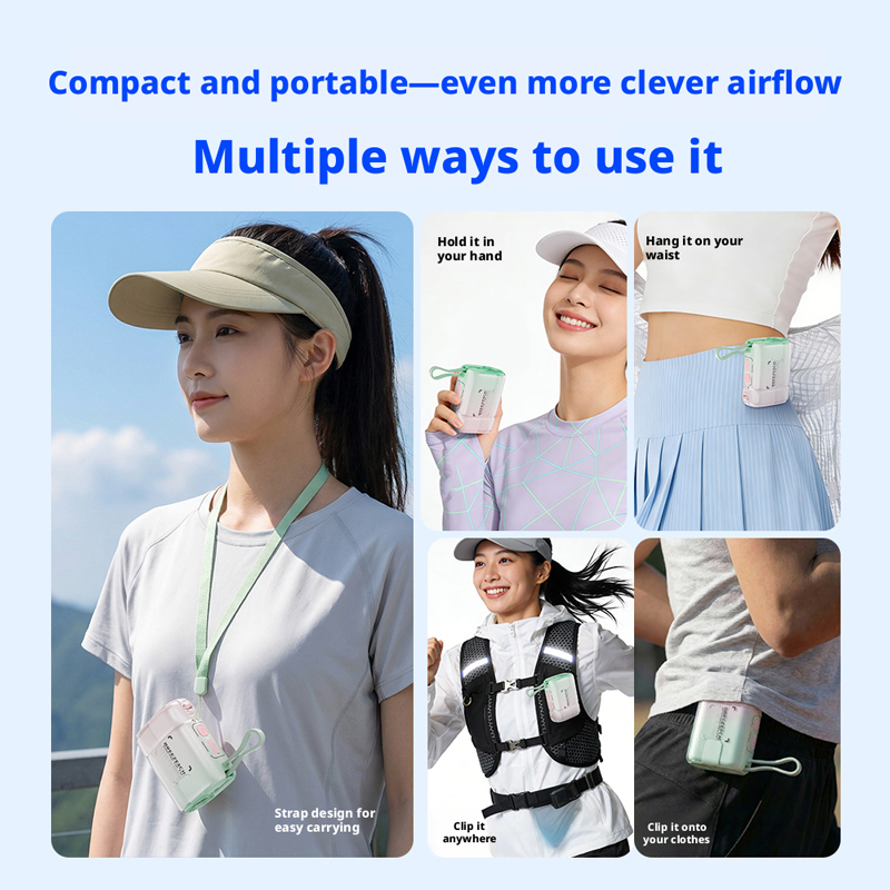 HY-F12 Waist Clip Fan | 4500mAh, 42000RPM, 200-Speed with Power Bank Factory