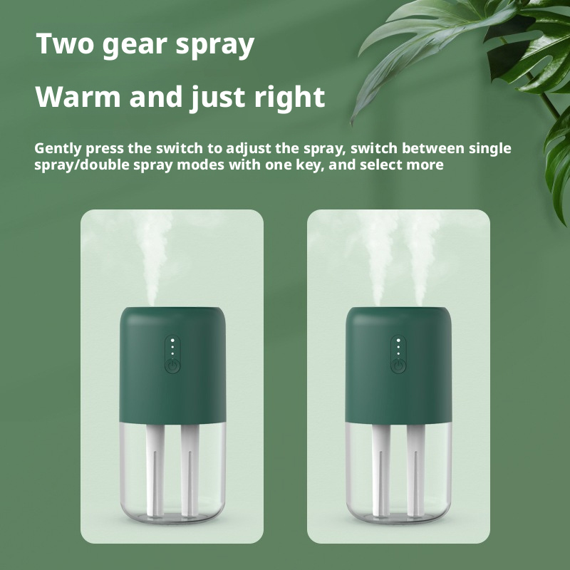 Model 823B Dual Nozzle Humidifier Manufacturer, 280ml Wireless Humidifier with High Mist Output