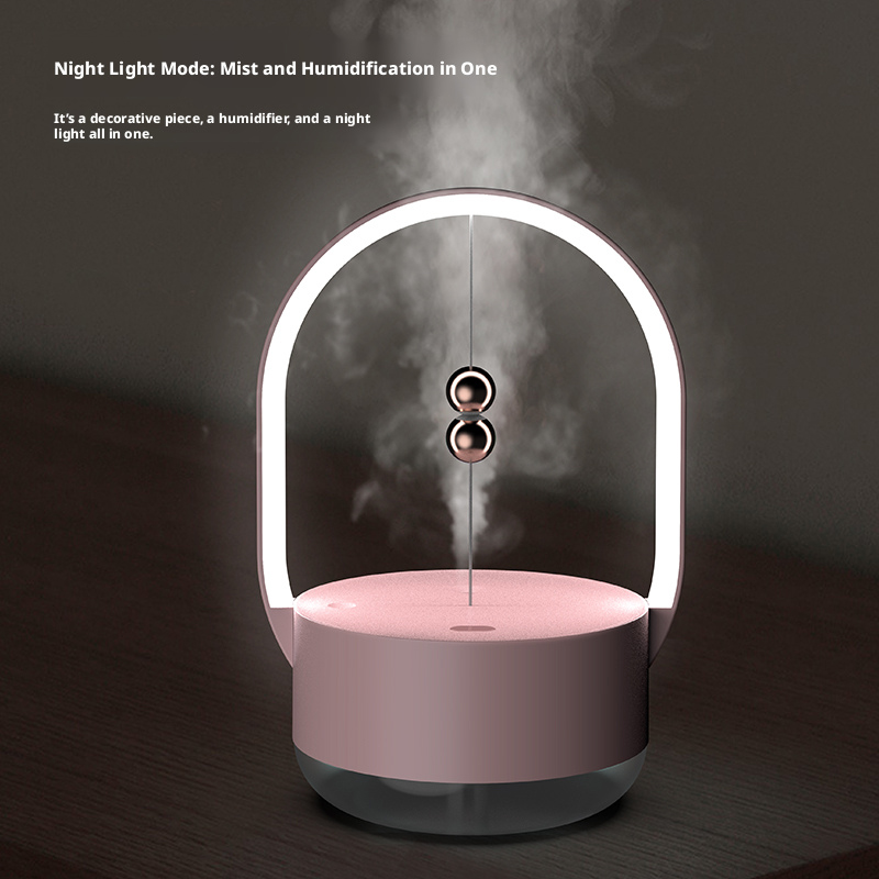 Model 825 Magnetic Levitation Humidifier Manufacturer, 300ml Rechargeable Humidifier with LED Night Light