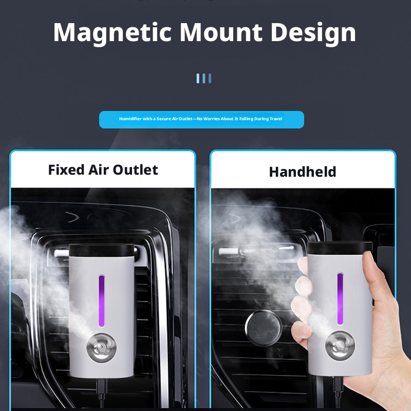 Model 907 Car Humidifier Manufacturer, 100ml Mini USB Humidifier with LED Light Strip
