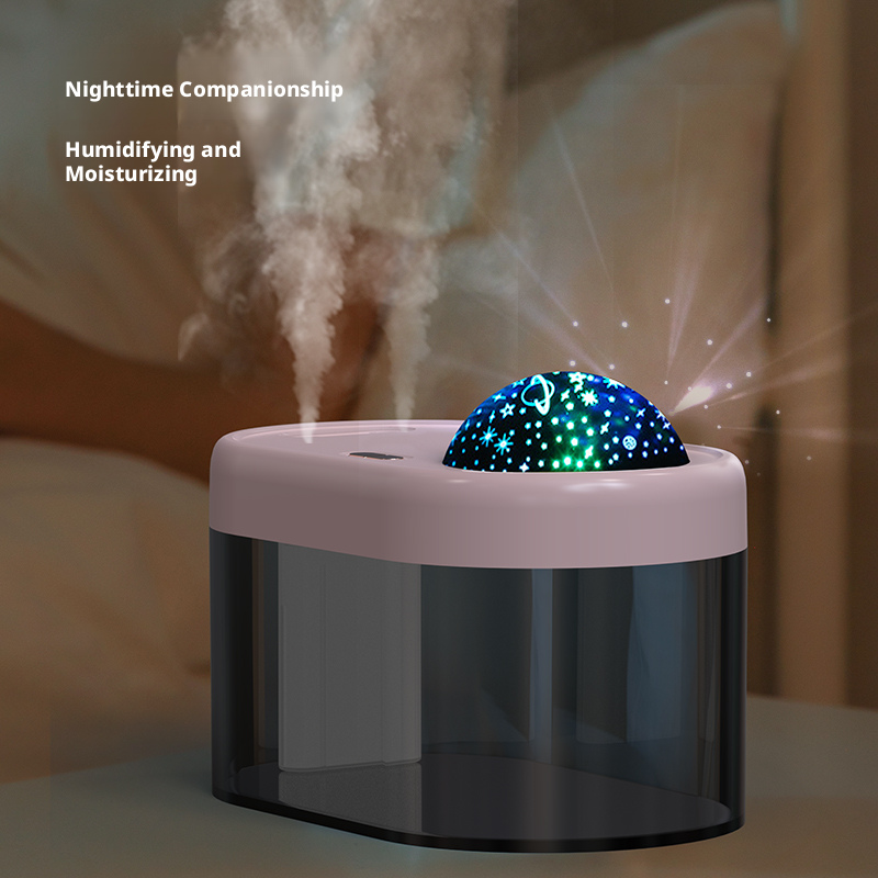 Model 908C Humidifier Manufacturer, 1000ml Rechargeable Humidifier with Star Projection Night Light