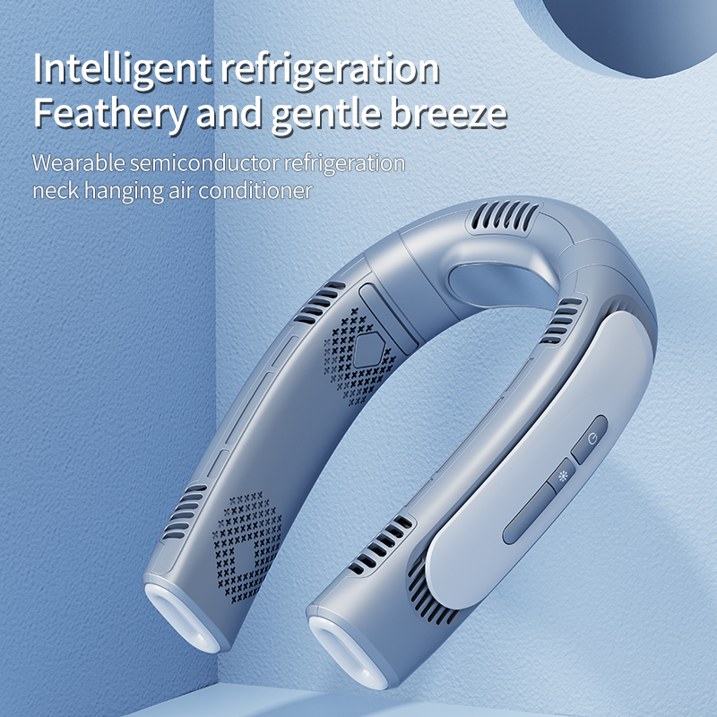 Model TC05 Hands-Free Cooling Neck Fan, OEM/ODM Supported, with Ice-Cooling Technology