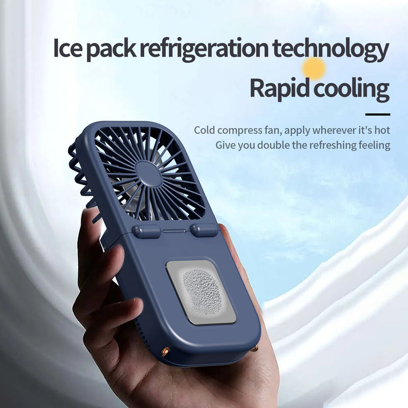 Model HX-F363 USB Rechargeable Folding Fan, OEM/ODM Supported, Personal Cooling Fan for Summer