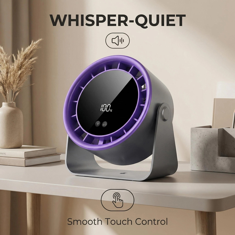 Model S15 Stylish Desk Fan, OEM/ODM Supported, Digital Display, for Office & Home