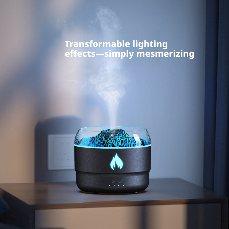 167C Volcano Aroma Diffuser Manufacturer, 280ml Humidifier with Dual Light Effects