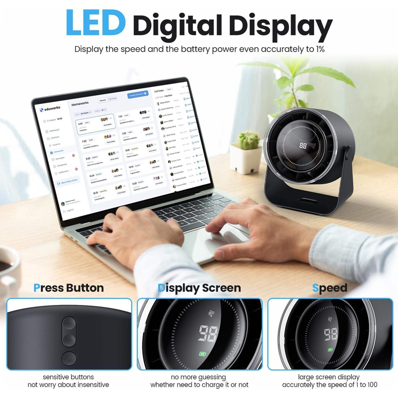 Z8 Pro 5W Quiet Desk Fan, Factory Direct, with Modern Aesthetic Design