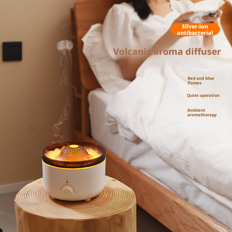 V21A Volcano Aroma Diffuser Manufacturer, 560ml Humidifier with Lava Mist & Light