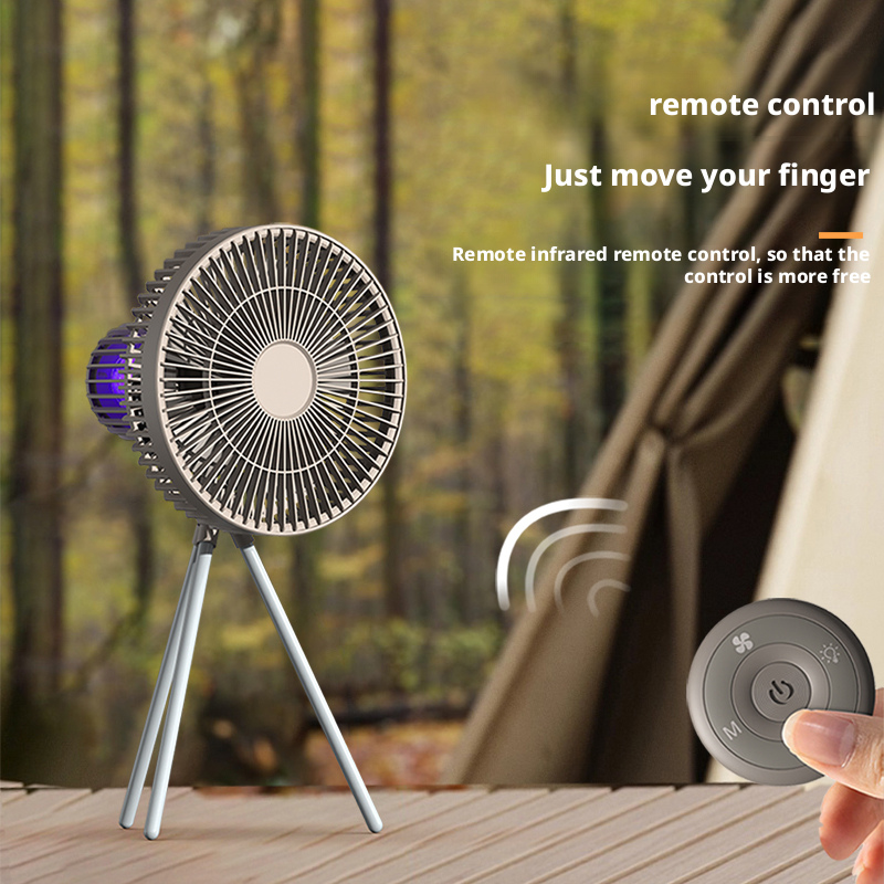 Model 871C Grey Camping Fan, OEM/ODM Supported, with Mosquito Repellent