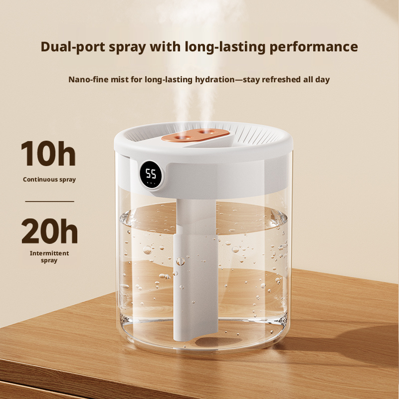 K15 Dual Nozzle Humidifier Manufacturer, 2L Transparent Water Tank