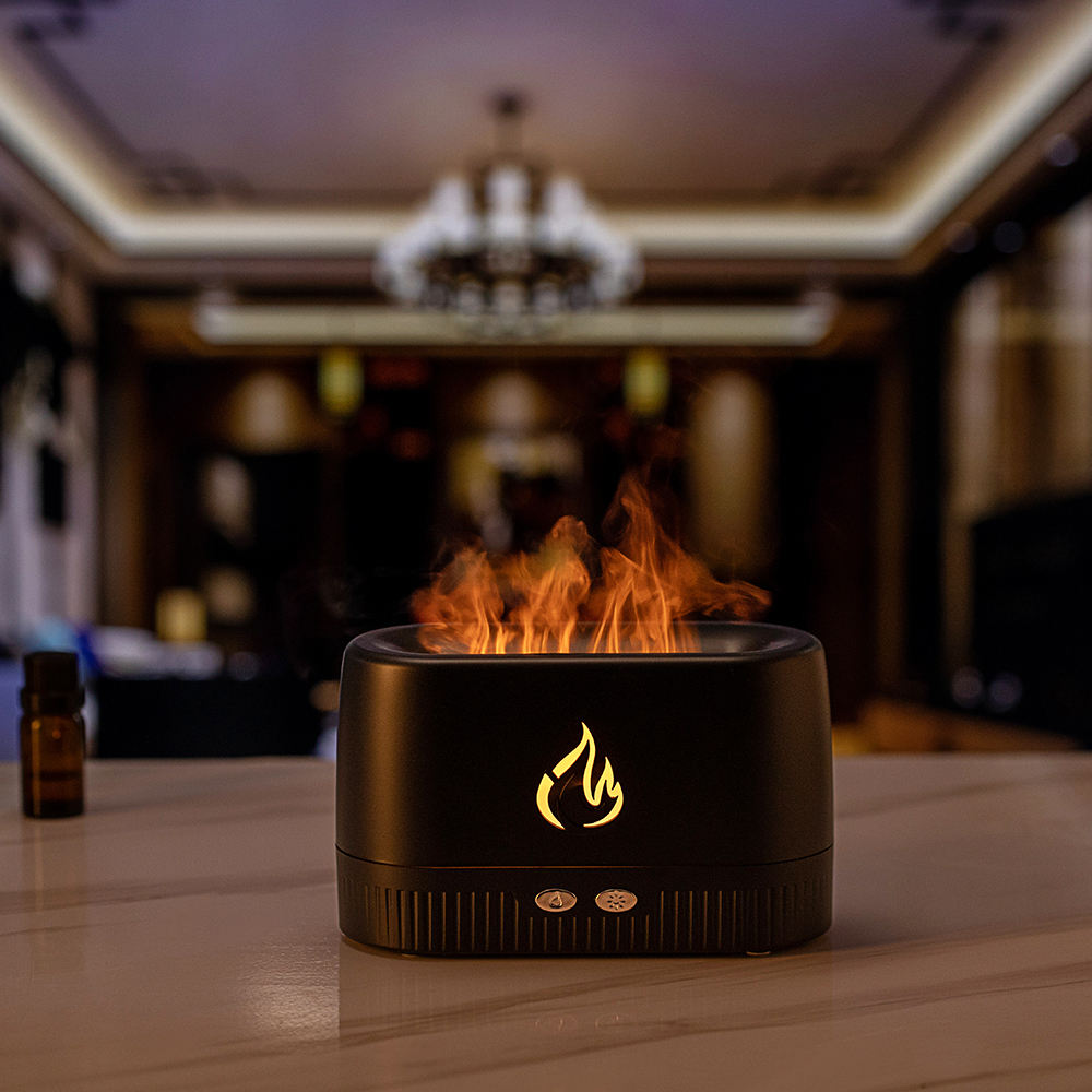 Model LA-0630 Warm Flame Aroma Diffuser Manufacturer, 200ml with Fire Effect Light