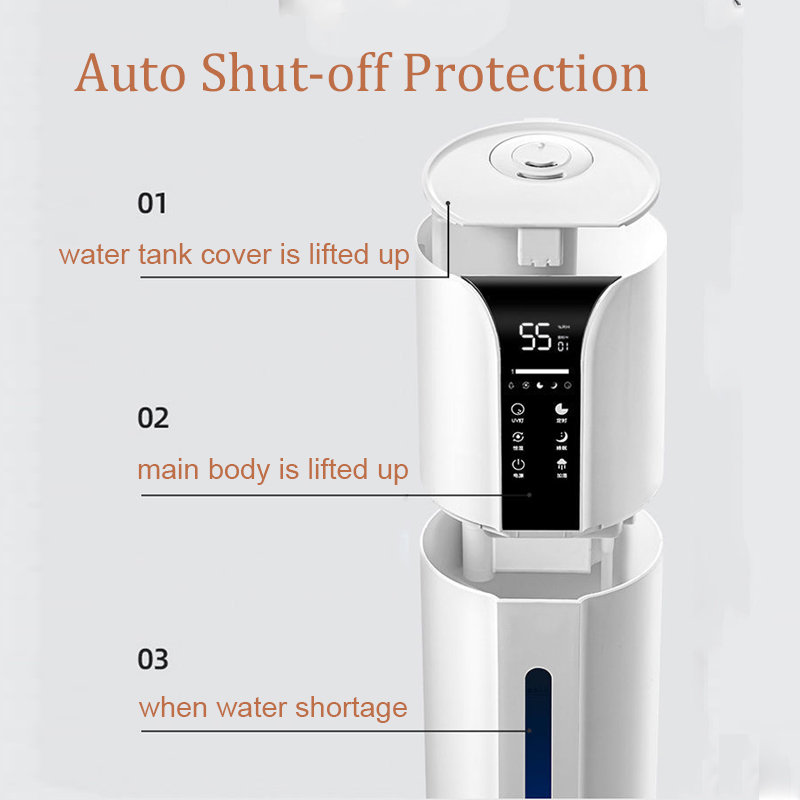 Model BZT-119B 9L Large Capacity Humidifier Manufacturer, Floor-Standing Top-Fill Humidifier with Smart Humidity Control