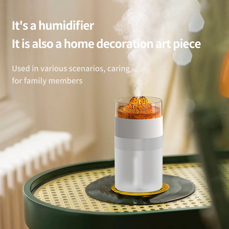 Model 856A Volcano Humidifier Manufacturer, 250ml Desktop Humidifier with Ultrasonic Atomization