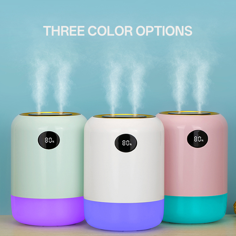LA-0645 Humidifier Manufacturer, 700ml Dual Nozzle Humidifier with Digital Display & Night Light