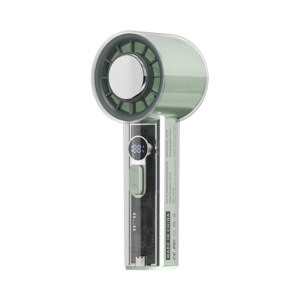 Model HX-F331B Black Technology Refrigeration Handheld Fan Supplier, Compact & Powerful, Bulk Orders Supported