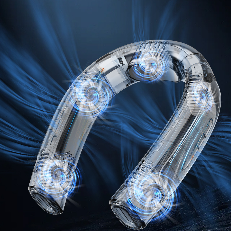 Model TC05 Hands-Free Cooling Neck Fan, OEM/ODM Supported, with Ice-Cooling Technology