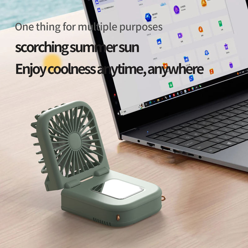 Model HX-F363 USB Rechargeable Folding Fan, OEM/ODM Supported, Personal Cooling Fan for Summer
