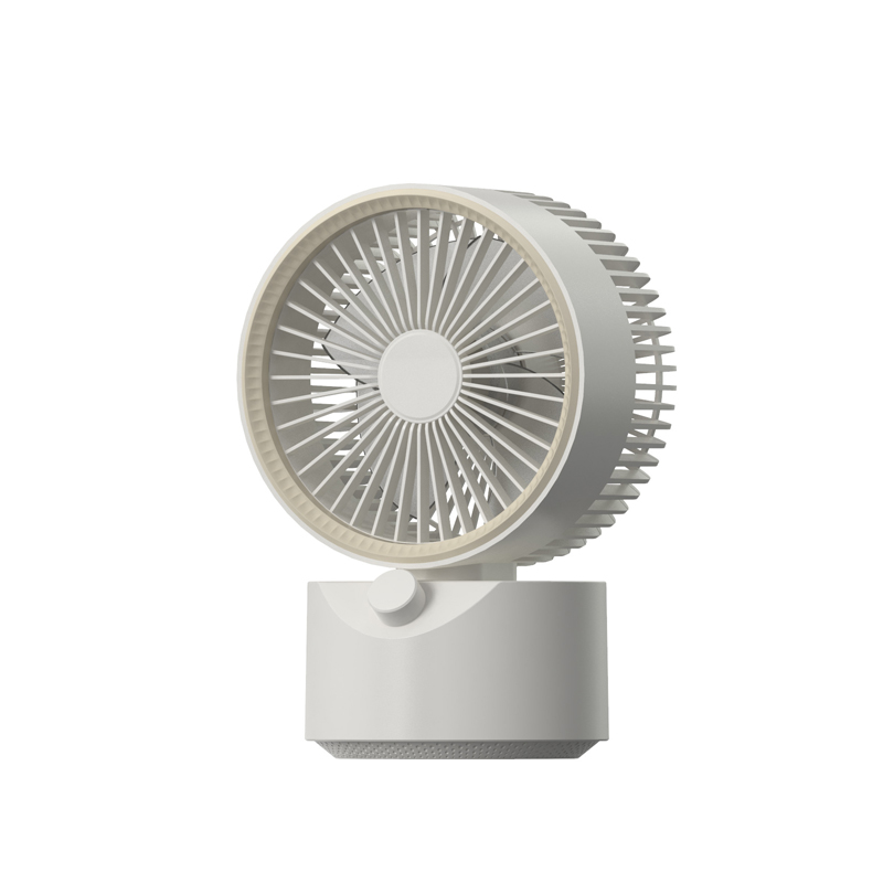 Model HX-F311 Stylish Desk Fan Supplier, Bulk Orders Supported, LED Purple Ring Light