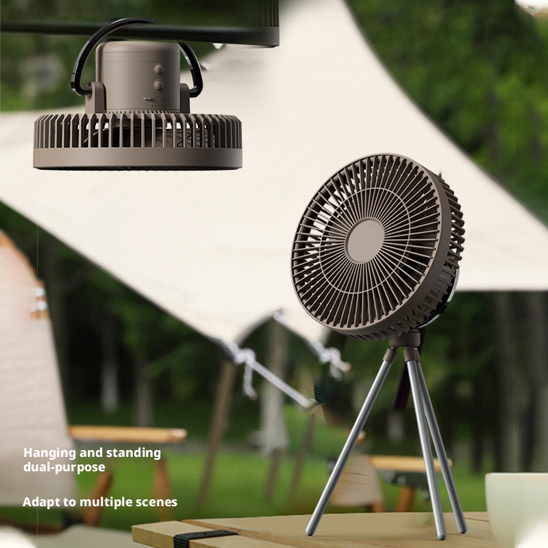 Model 871A Grey Camping Fan, OEM/ODM Supported, with Sturdy Tripod