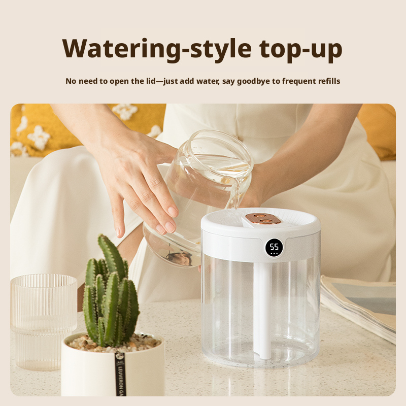 K15 Dual Nozzle Humidifier Manufacturer, 2L Transparent Water Tank