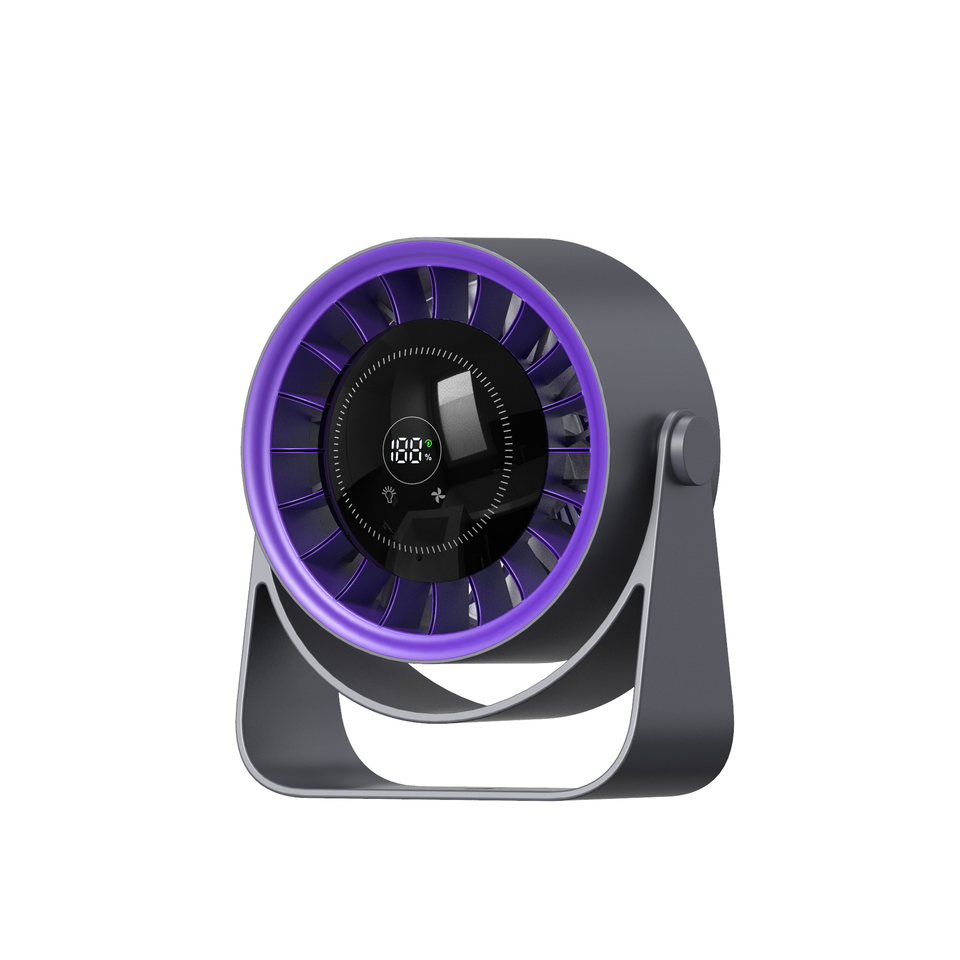 Model HX-F366C Rechargeable Desk Fan Manufacturer, 4000mAh Portable Mini Fan with Adjustable Stand