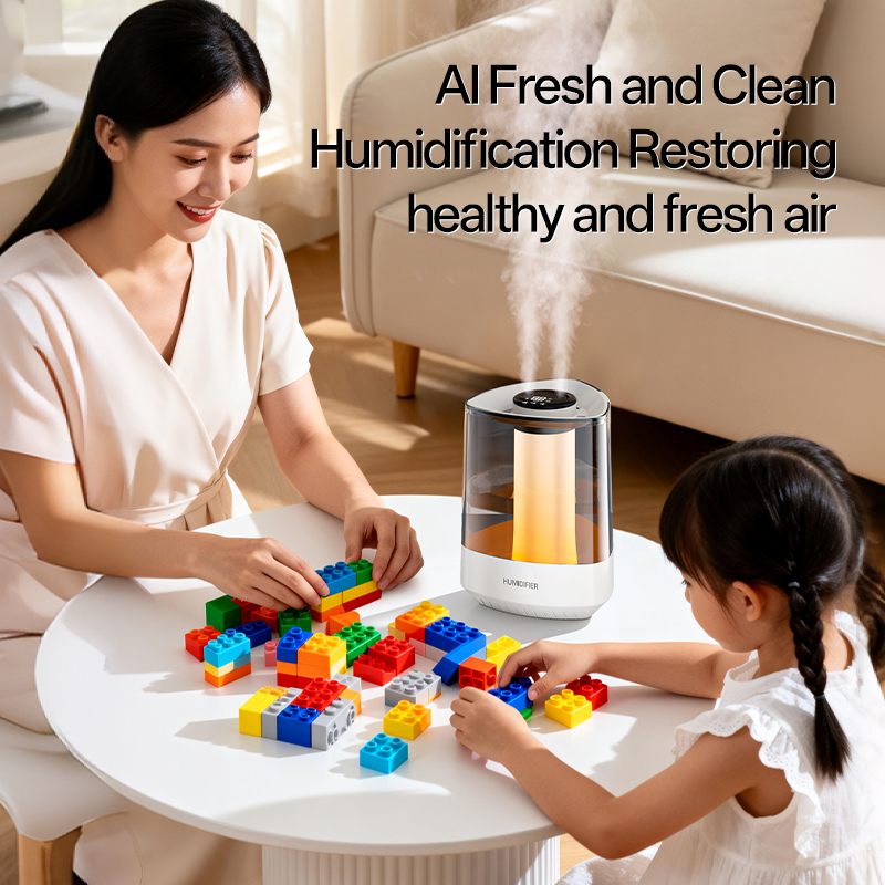 Model HYDS001 5L Large Capacity Humidifier Manufacturer, Dual Nozzle Cool Mist Humidifier with Night Light