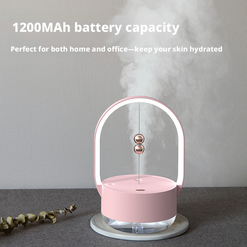 Model 825 Magnetic Levitation Humidifier Manufacturer, 300ml Rechargeable Humidifier with LED Night Light