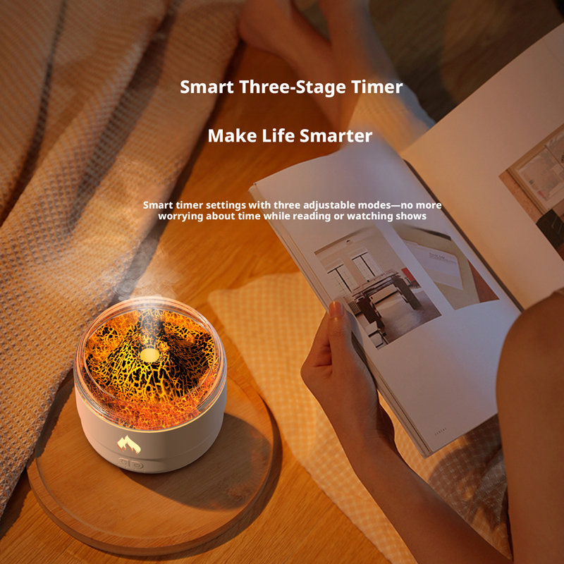 167C Volcano Aroma Diffuser Manufacturer, 280ml Humidifier with Dual Light Effects