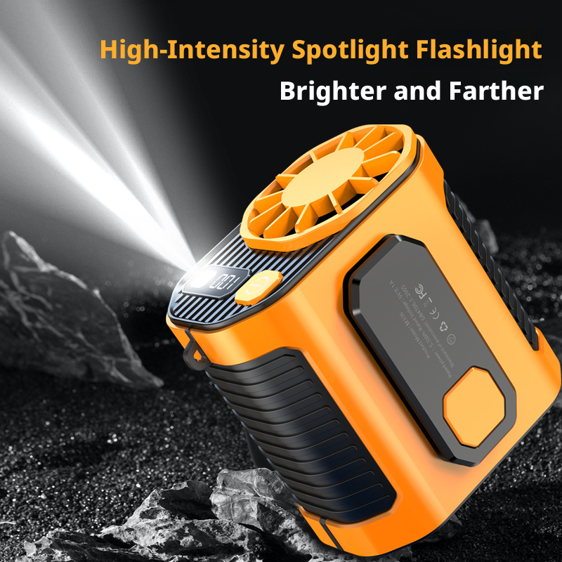Model M336 High-Speed Waist Fan Manufacturer, 5000mAh Ultra-Long Battery Life Clip-On Fan