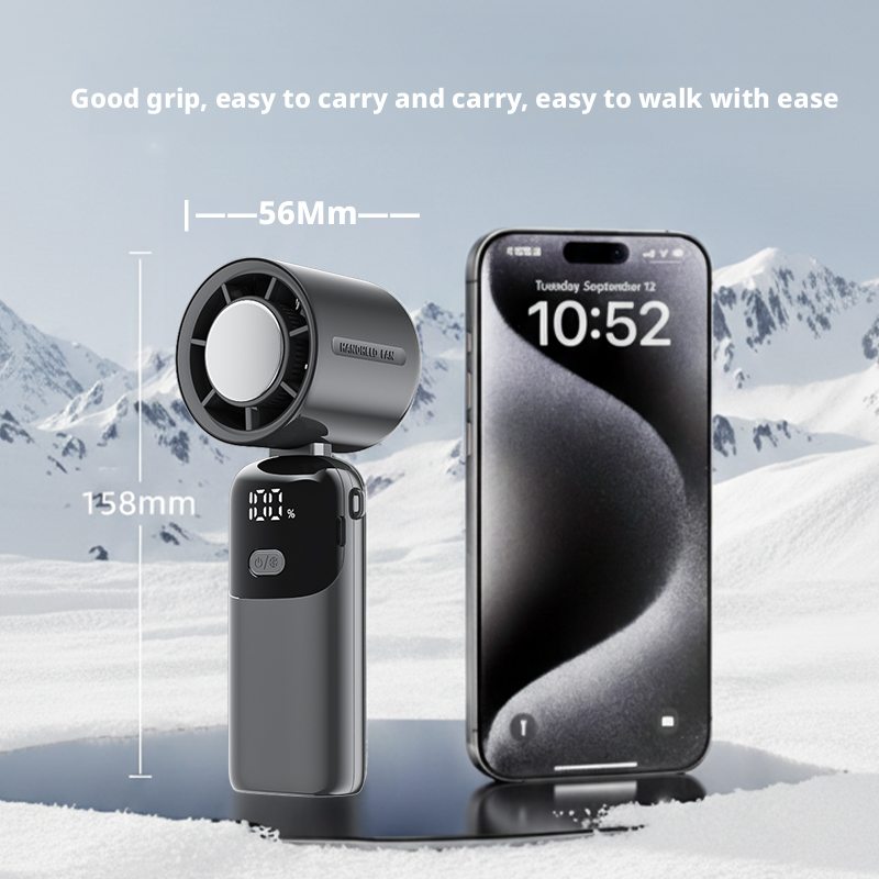 Model S19 Foldable Handheld Fan, OEM/ODM Supported, with Complete Accessories