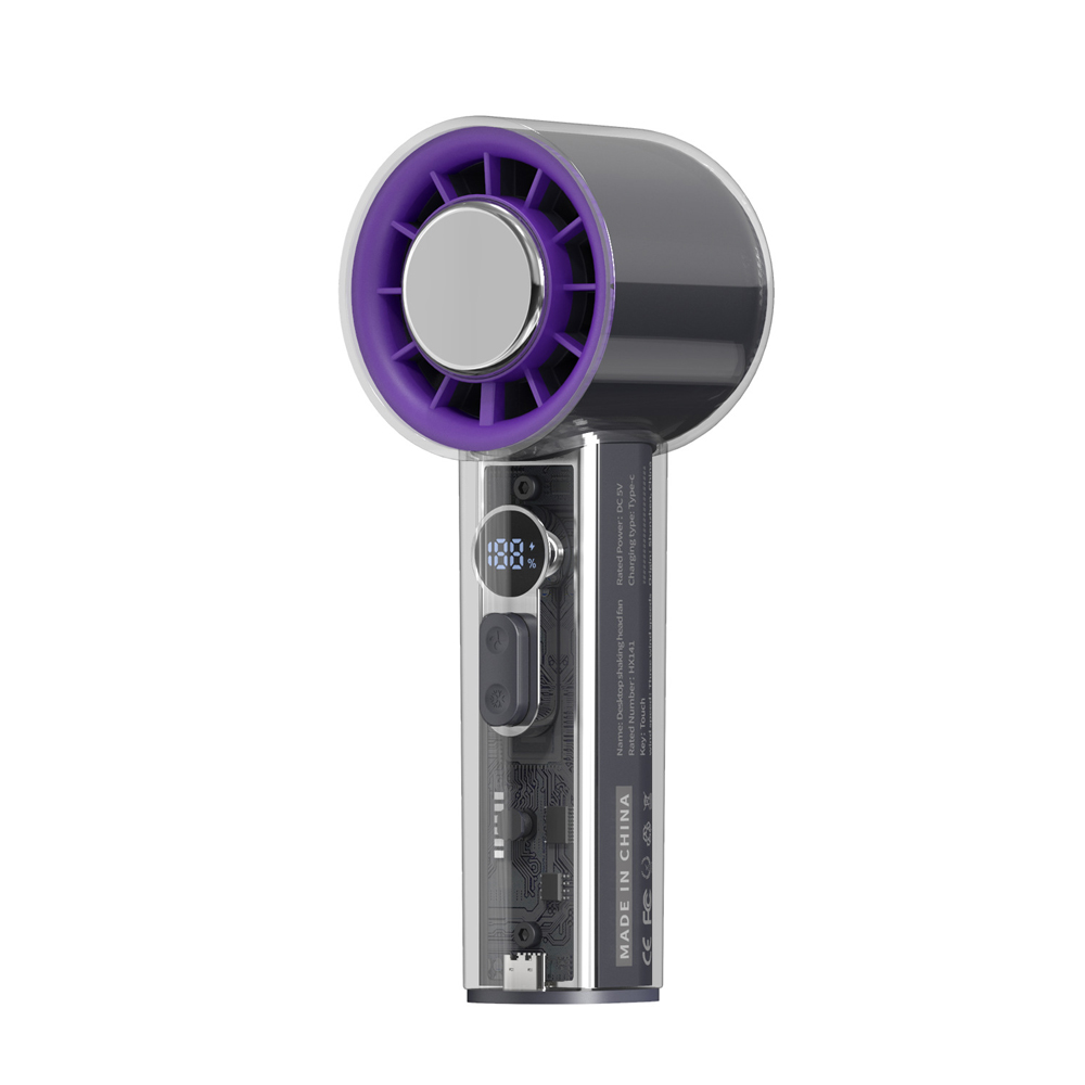 Model HX-F331B Black Technology Refrigeration Handheld Fan Supplier, Compact & Powerful, Bulk Orders Supported