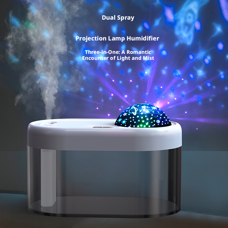 Model 908C Humidifier Manufacturer, 1000ml Rechargeable Humidifier with Star Projection Night Light
