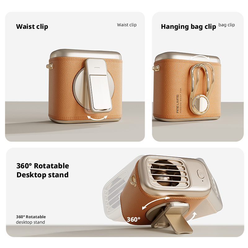 Model K35 4000mAh Rechargeable Fan, Factory Direct, Type-C Charging & 4-14H Runtime