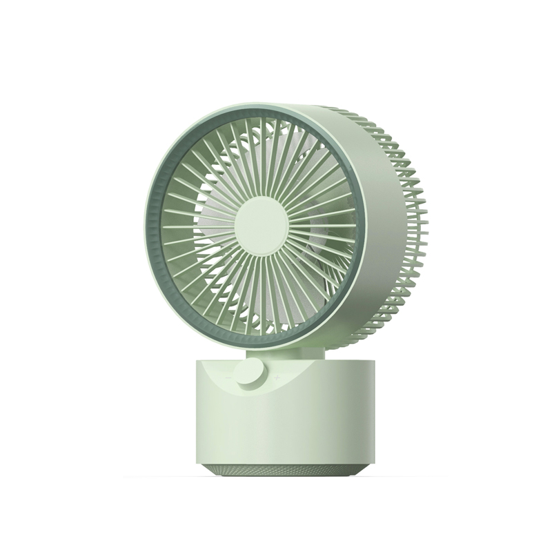Model HX-F311 Stylish Desk Fan Supplier, Bulk Orders Supported, LED Purple Ring Light