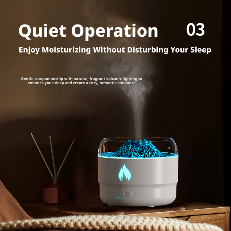 167C Volcano Aroma Diffuser Manufacturer, 280ml Humidifier with Dual Light Effects