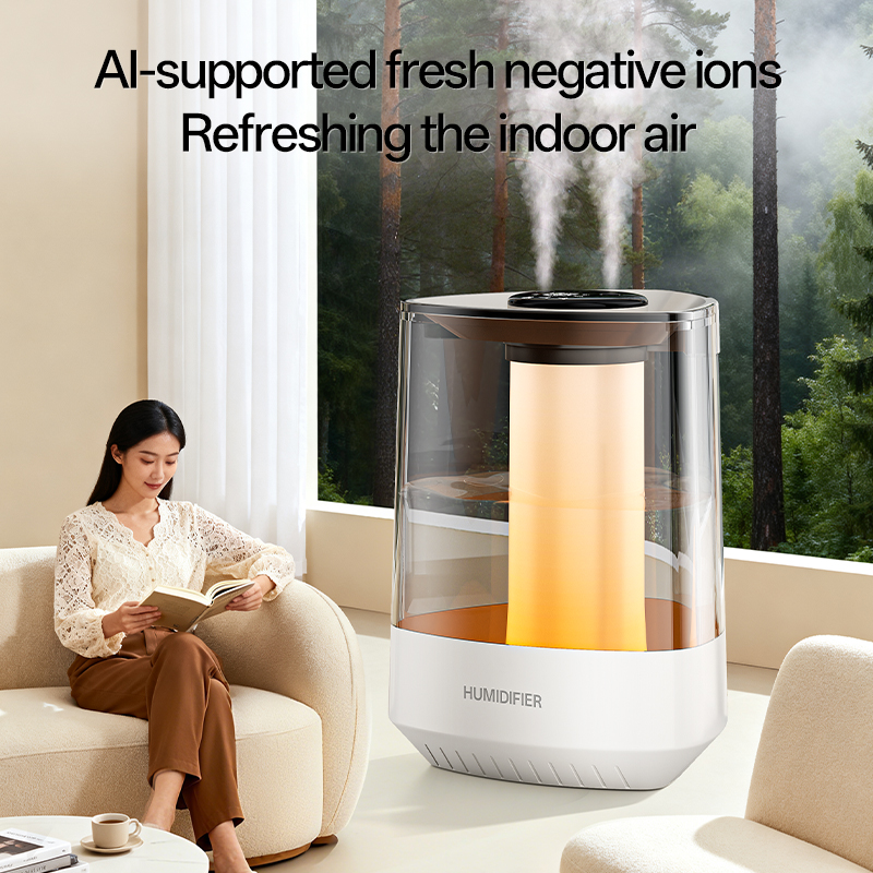 Model HYDS001 5L Large Capacity Humidifier Manufacturer, Dual Nozzle Cool Mist Humidifier with Night Light