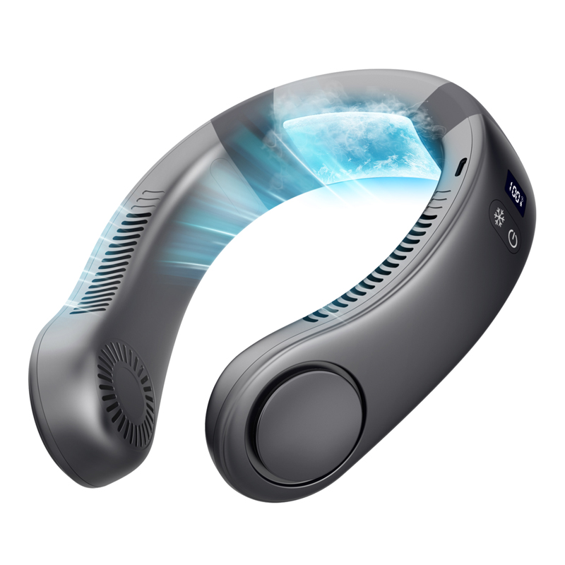 Model TC30 Wearable Neck Fan, Factory Direct, Type-C 2A Fast Charge, 2-4H Charging Time