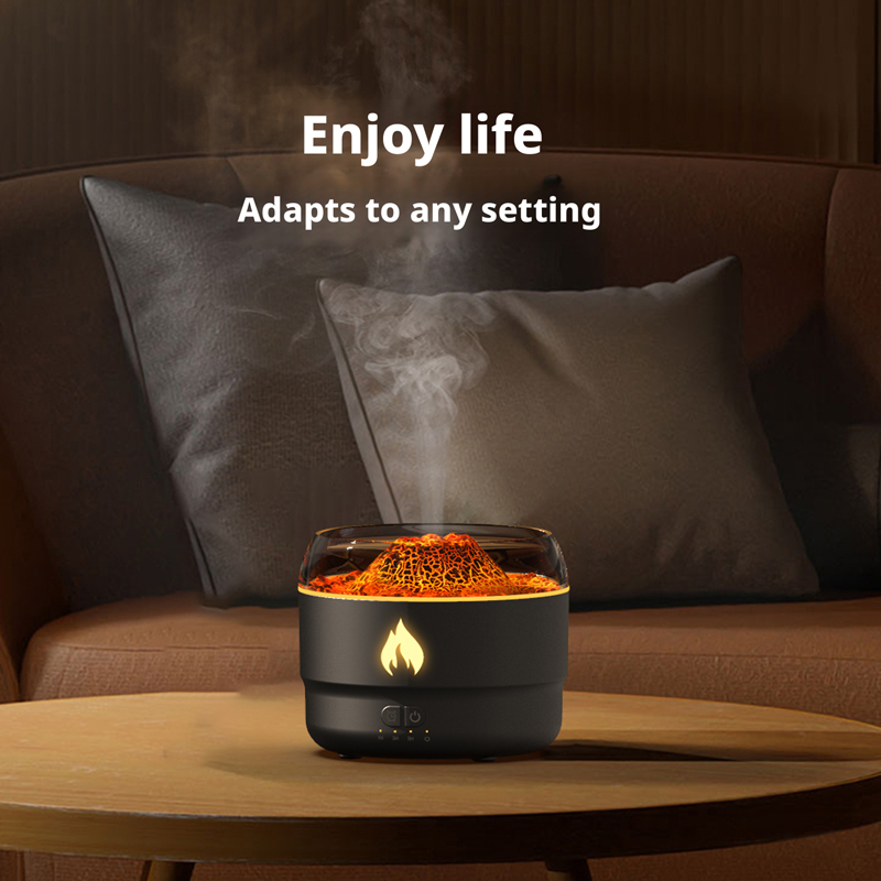 167C Volcano Aroma Diffuser Manufacturer, 280ml Humidifier with Dual Light Effects