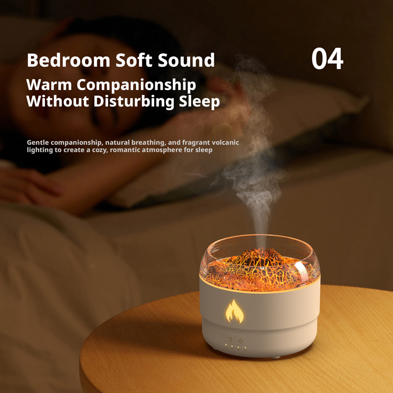 167C Volcano Aroma Diffuser Manufacturer, 280ml Humidifier with Dual Light Effects