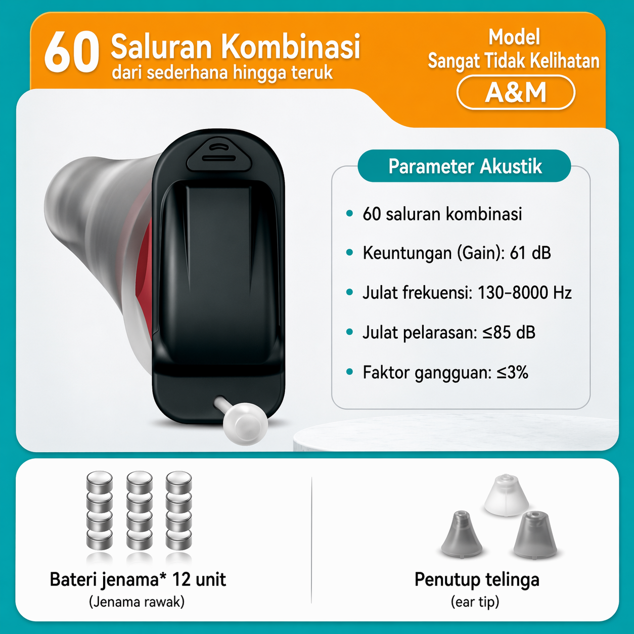 Alat Bantu Pendengaran Asli Jerman – Tidak Kelihatan & Untuk Muda dan Tua