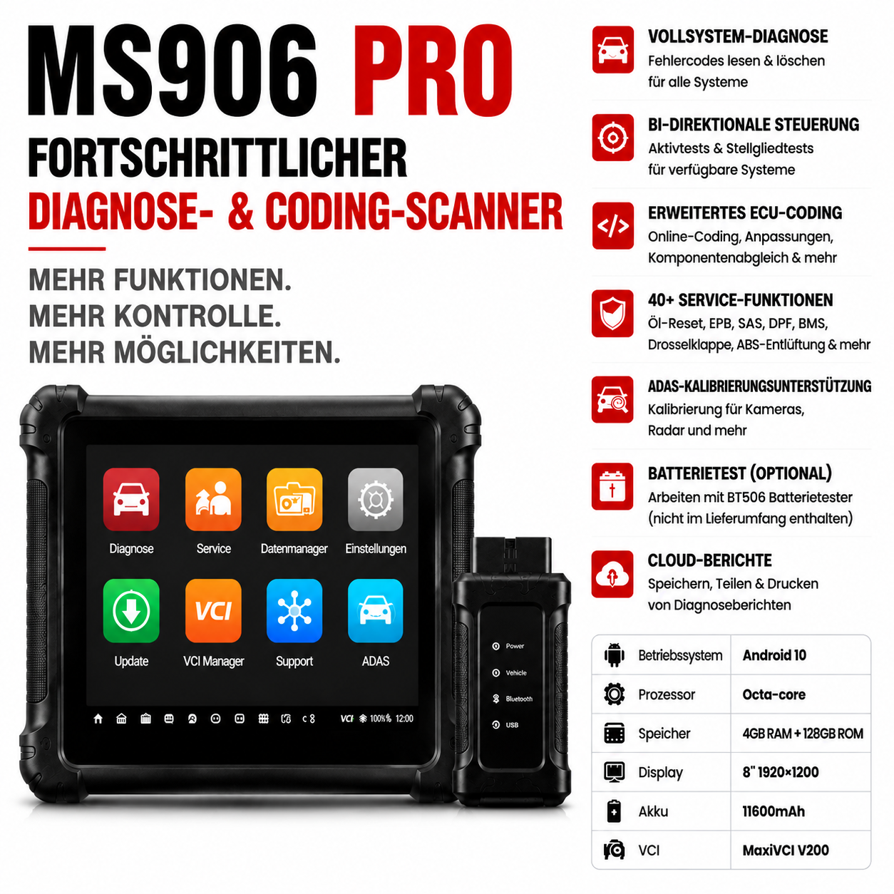 Professionelles KFZ Diagnosegerät mit Topologie Scan