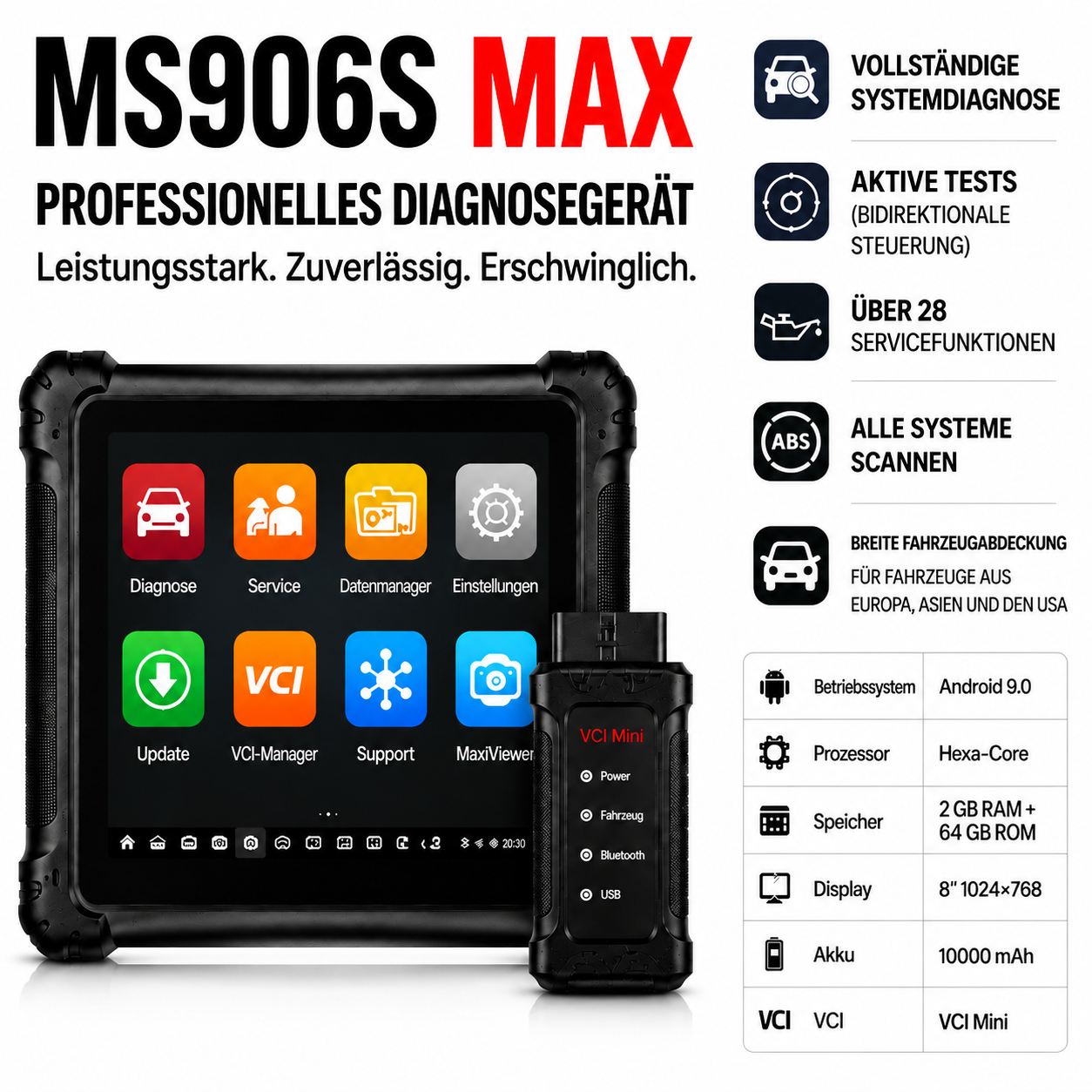 Professionelles KFZ Diagnosegerät mit Topologie Scan