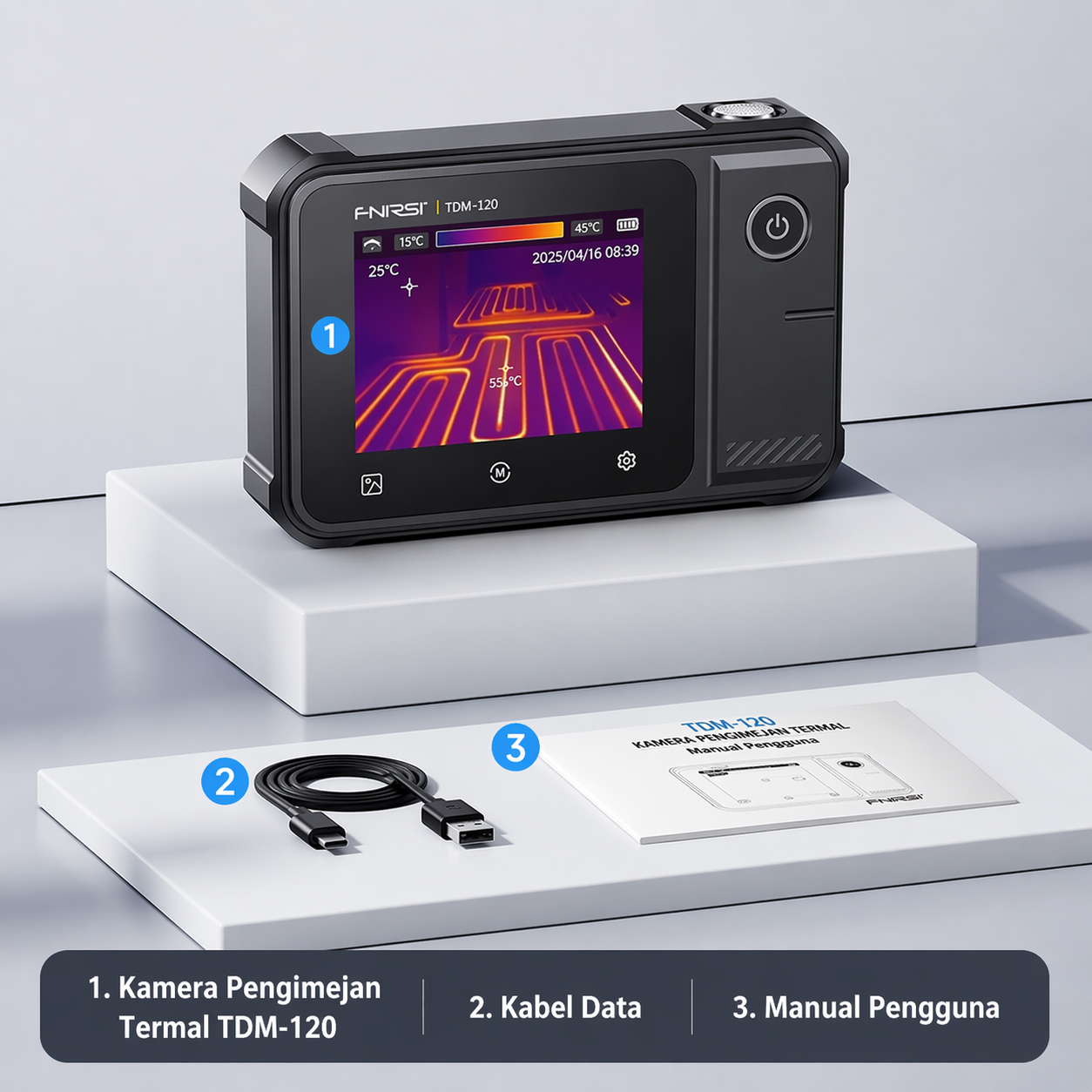 Multimeter Pengimejan Terma Dua-dalam-Satu Pengukur Suhu Ketepatan Tinggi Definisi Tinggi Pengesan Kebocoran Pemanasan Lantai Pengimej Terma Inframerah
