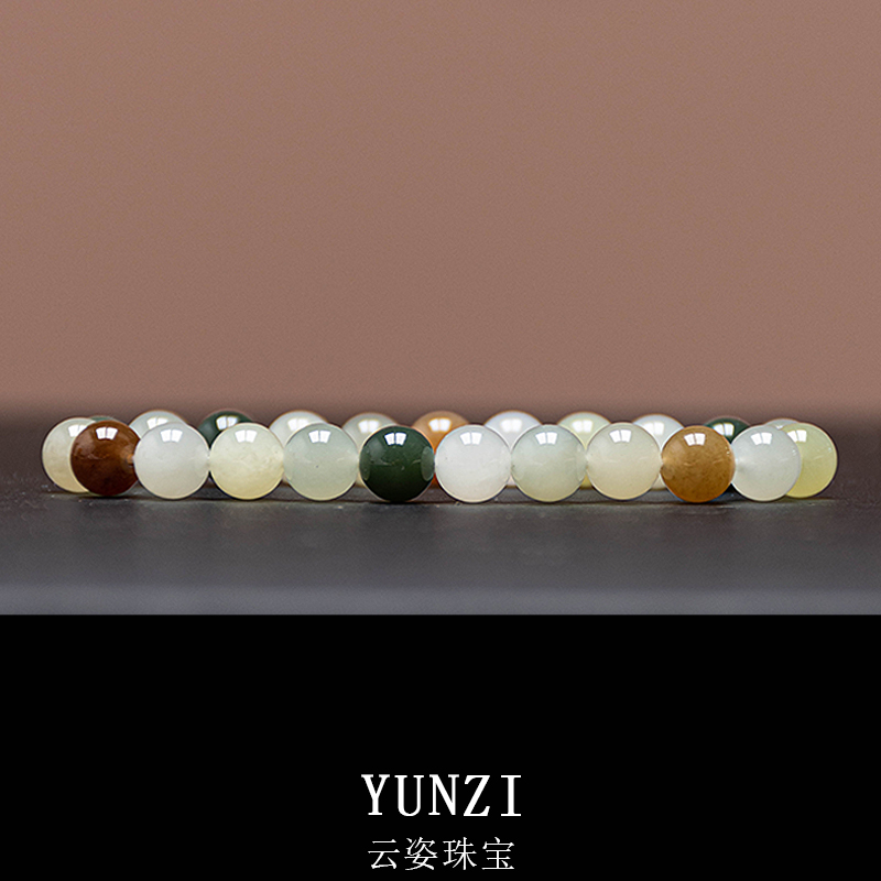 多寶色和田玉手串 尺寸可選 帶證發貨